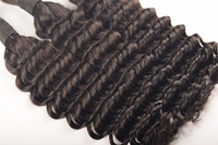Cheveux humains vierges brésiliens Muqisi Deep Wave Bulk, double trame, pour tresses, sans trame, boucles rebondissantes, extensions afro crépues