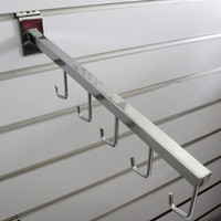 Présentoirs de raquettes de badminton pour supermarchés avec 5 stations de montage en J, présentoir mural à bras droit en métal portable