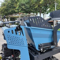 Mini-dumper chenillé à essence robuste de 500 kg, hydraulique, à benne basculante haute, auto-chargeur, pour travaux de jardinage et de construction