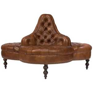 Élégant canapé Chesterfield à quatre côtés avec capitonnage profond, accoudoirs roulés et coussins moelleux pour un salon de luxe - Product Image 5