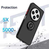 Etui magnétique pour téléphone portable Redmi 14C Ring Stand Holder Matte Phone Case For iPhone 14 Y 13 Pro Max 12 11 Pro