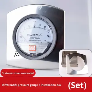 YEYIデジタルステンレス鋼マイクロ圧力差計ゲージ負圧繁殖空気測定換気0-500pa - Product Image 2