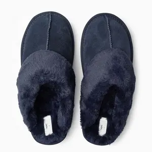 Aslipper Men's Woman's Micro Suede Plush Fleece Lined Indoor Slippers