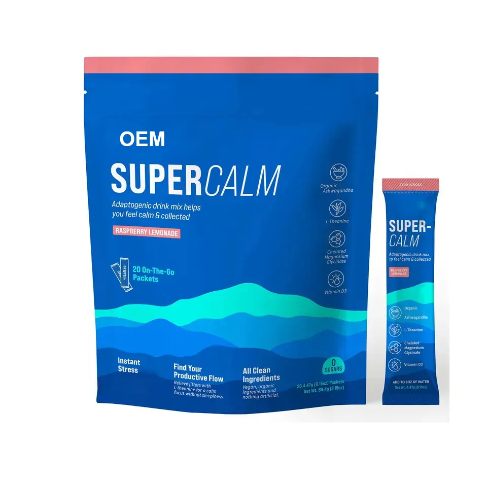 OEM ODM Natural Calm Electrolytes Drink Power with Vitamins and Calcium Pre Workout Electrolytes Drink for Boost Energy