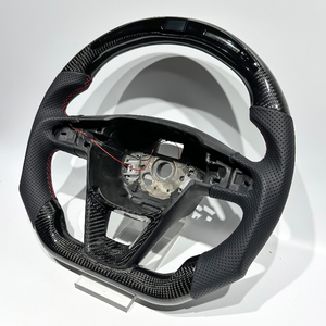 Volante Deportivo Personalizado con LED, de Fibra de Carbono Forjada y Cuero, para Seat <span class=keywords><strong>Cupra</strong></span> <span class=keywords><strong>Leon</strong></span> MK3, Volante de Carreras para Tuning de Autos - Product Image 4