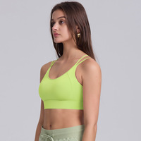 Soutien-gorge de sport pour femme, moulant, en nylon double face, style débardeur croisé, pour la gym, la course, le fitness et le yoga, personnalisable avec logo, vêtements de sport pour femme