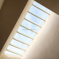 Toit vitré automatique fixe, design modulaire, système de pare-soleil intégré, système de drainage, installation rapide, villa, cuisine, sous-sol