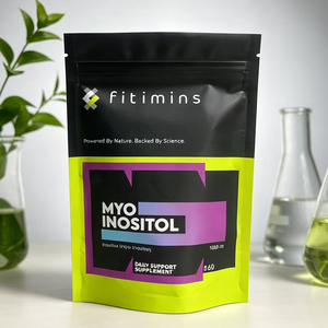 Bolsas de Mylar Negras Mate Personalizadas de 60g para Polvo Electrolítico, Bolsa con Cierre Superior y Base Plana de Grado Alimenticio para Suplementos Dietéticos - Product Image 2