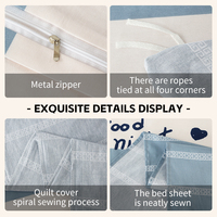 Vente en gros de parures de lit personnalisées super douces en 4 pièces, ensembles de housses de couette 100% coton, taille Queen, taille Twin, taille Full, ensembles de draps de luxe