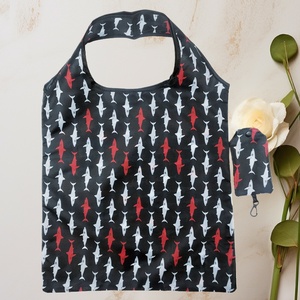 Bolsa de Compras Plegable de Gran Capacidad con Diseño de Letras, Ecológica, de Poliéster, con Asa Larga, Creativa, Portátil, Estampada - Product Image 1