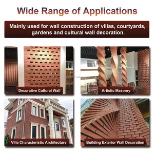 High Quality Residential Facade Use Wire Cutting Facing Hollow <strong>Bricks</strong> Nature Clay Custom Sizes Line Red <strong>Brick</strong> For Construction - Product Image 4