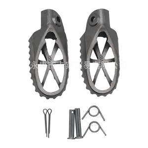 Repose-pieds en acier inoxydable KB Motocross avec protection d'attache - Remplacement/Réparation Garantie 1 an - Product Image 1