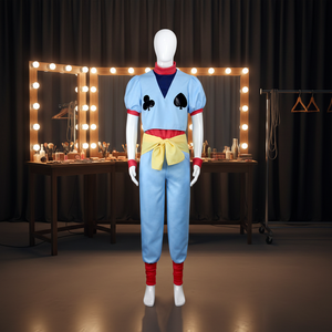 Costume de <span class=keywords><strong>cosplay</strong></span> <span class=keywords><strong>Hisoka</strong></span> Hunter X Hunter, très populaire, pour Halloween, ensemble complet, tenue de jeu de rôle - Product Image 6