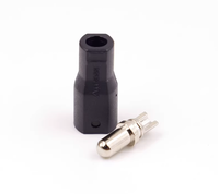 Connecteur SH4.0U-F/M nickelé 4,0 mm avec gaine noire, version soudable, prise haute intensité