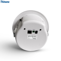 Système de sonorisation Thinuna IP-10CS 10W Haut-parleur actif IP Haut-parleur de plafond réseau avec dôme métallique ignifuge et alimentation POE DC24V