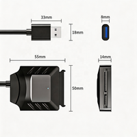 Kabel USB3.0 ke SATA Baru dengan Port DC, Kabel Easy Drive, Mendukung OEM untuk HDTV Laptop HDD/SSD 2.5/3.5