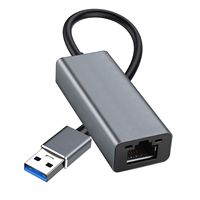 Adaptateur Ethernet USB 3.0 RJ45 LAN, dongle réseau, 10/100/1000 Mbps, Plug & Play, sans pilote, boîtier externe en alliage d'aluminium pour ordinateur portable