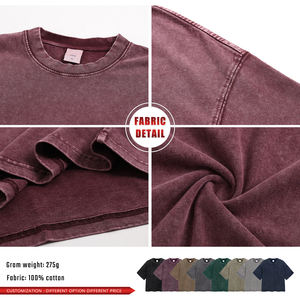 Kaos Oversize 100% Katun Dicuci 275Gsm Berat untuk Pria, Kaos Batik Vintage Custom Model Kotak - Product Image 6