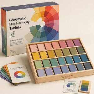 Tabletas <span class=keywords><strong>de</strong></span> Armonía Cromática Montessori Personalizadas, Juguete <span class=keywords><strong>de</strong></span> Madera para Clasificar Colores, Juego <span class=keywords><strong>de</strong></span> Emparejamiento con Tarjetas Guía para la Educación Temprana <span class=keywords><strong>de</strong></span> Niños - Product Image 1