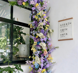 Decorazione Murale con Fiori Artificiali per Negozi di <span class=keywords><strong>Abbigliamento</strong></span>, Negozi di <span class=keywords><strong>Abbigliamento</strong></span> Femminile, Parete Creativa con Rose - Product Image 6