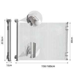 Nouvelle barrière télescopique moderne pour animaux de compagnie, en rail solide, allongée, sans perforation, hauteur réglable, clôture intérieure anti-chats - Product Image 5