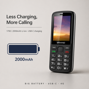Téléphone mobile 4G pour seniors, design à gros boutons, vente en gros mondiale, commandes en gros - Product Image 1