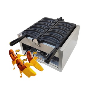 Máquina para Hacer Waffles en Forma de Plátano de 5 Rejillas, Comercial, con Caras Sonrientes, de Acero Inoxidable, Eléctrica, para Hacer Snacks - Product Image 1