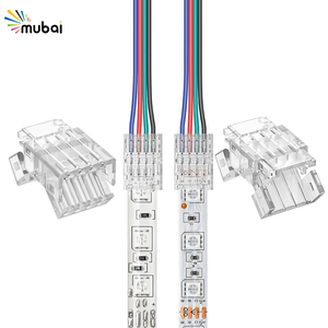 Connecteur 4 broches 10 mm pour bandes LED CMS, livraison rapide, installation rapide et facile, sans soudure - Product Image 1