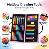 Ensemble de peinture, ensemble de papeterie, ensemble d'art, ensembles de peinture pour enfants, fournitures d'art pour enfants, personnalisable, 50 pièces LT73402