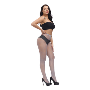 2026 nouveau KJ pure Spandex résille Leggings collants femmes dentelle maille à motifs corps bas jarretelles collants - Product Image 5