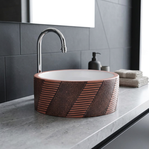 Imprimé table top bassin lavabo Offre Spéciale nouveauté main art lavabo bol rond comptoir table salle de bain bassin vanité évier - Product Image 4