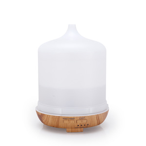 Humidificador de aire ultrasónico para el hogar, difusor de Aroma para aceites esenciales, aromaterapia, en Color madera con luz, 300ml - Product Image 6