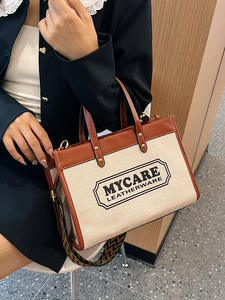 Sac à main en toile pour femmes 2024 nouveau sac fourre-tout populaire de concepteur de luxe à la mode sac à lettres - Product Image 4