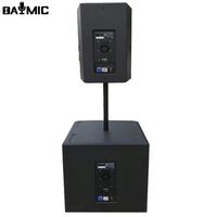Nueva llegada altavoces line array sistema de sonido profesional 10 12 pulgadas altavoz alimentado al aire libre con conjunto de altavoces de graves line array