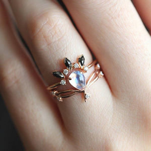 High Quality Rose <b>Gold</b> Plated Natural Moonstone <b>Ring</b> <b>Dainty</b> Fashion Jewelry Engagement <b>Ring</b> in 925 Sterling Silver - Product Image 6