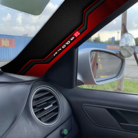 Autocollants décoratifs pour voiture T-1145, 2 pièces, design sport, autocollants pour pilier intérieur, résistants aux rayures, vinyle auto-adhésif