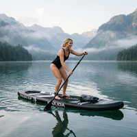 Planche de SUP gonflable de 10'6'' avec 8 anneaux de fixation pour hamac, camping et installation de bâche sur l'eau