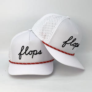 قبعة بيسبول رياضية مخصصة للرجال بتصميم عصري وتطريز، قبعة جولف عالية الجودة بخمسة ألواح وثقوب ليزر وحبل - Product Image 1