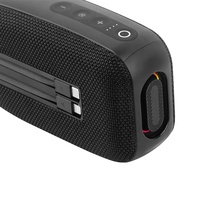Haut-parleur portable d'extérieur avec LED RGB, batterie longue durée 6000 mAh pour BT5.4