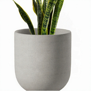 Maceta Minimalista de Hormigón Gris para Plantas de Interior, Macetero de Escritorio, Estilo de Diseño Moderno - Product Image 2