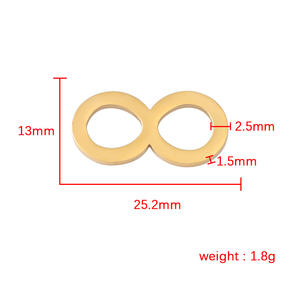 Hot Selling Mirror Polished Stainless Steel <strong>Infinity</strong> <strong>Symbol</strong> Geometric Pendant DIY Hollow <strong>Charm</strong> with Customizable Accessories - Product Image 5