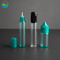 Bouteille compte-gouttes en PET bleu lac pour huiles essentielles et parfums, 30 ml, forme stylo, pour e-liquide V3 Freebase, vente en gros