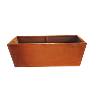 Grand pot de fleurs sphérique moderne en acier Corten, écologique, pour la maison et le jardin, à suspendre ou à poser au mur, finition rouille, sur mesure - Product Image 2