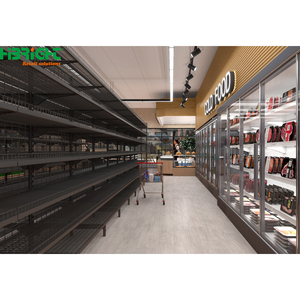 Double Sided Supermarket Shelves <b>Metal</b> Retail Display Rack Gondola Shelving for Grocery Store Aisle Merchandising - Product Image 2