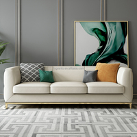 Magnifique Canapé de Salon de Villa en Cuir PU, Ensemble de Meubles d'Intérieur Modernes
