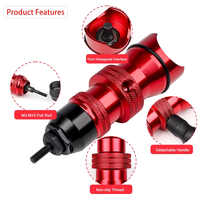 VEROGO Outil industriel pour écrous à riveter M3-M10, adaptateur de perceuse électrique, tête de pistolet à rivets automatique, 6 embouts de mandrin pour outils électriques