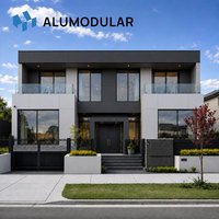Maison préfabriquée modulaire de luxe en acier et aluminium, solution clé en main entièrement meublée pour chambre d'hôtel, appartement, usine