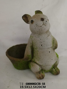 थोक उद्यान सजावट राल खरगोश की मूर्ति के लिए हरे मोर्स खरगोश की प्रतिमा शिल्प उपयोग के लिए हरे मूसा खरगोश - Product Image 3