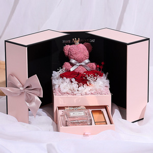 Collar <span class=keywords><strong>perfume</strong></span> Caja de regalo Flor de la eternidad Caja de regalo abierta doble Regalo del día de San Valentín 2025 - Product Image 6