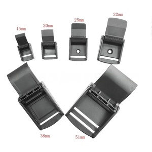 कस्टम भारी शुल्क 15 मिमी-50 मिमी स्ट्रैप के साथ समायोज्य टॉगल लॉक कैम बकल काले पोम प्लास्टिक कस्टम लोगो वाटरप्रूफ और मजबूत - Product Image 1